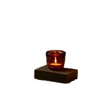 Burly Tealight Holder in Ruby Glass