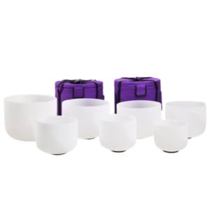 Crystal singing bowl set