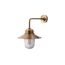 Plover IP44 Wall Light in Antique Brass