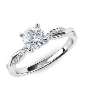 Twisted Band Moissanite Ring